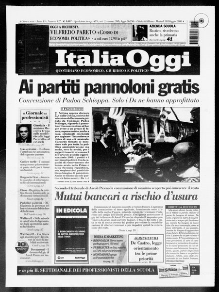 Italia oggi : quotidiano di economia finanza e politica